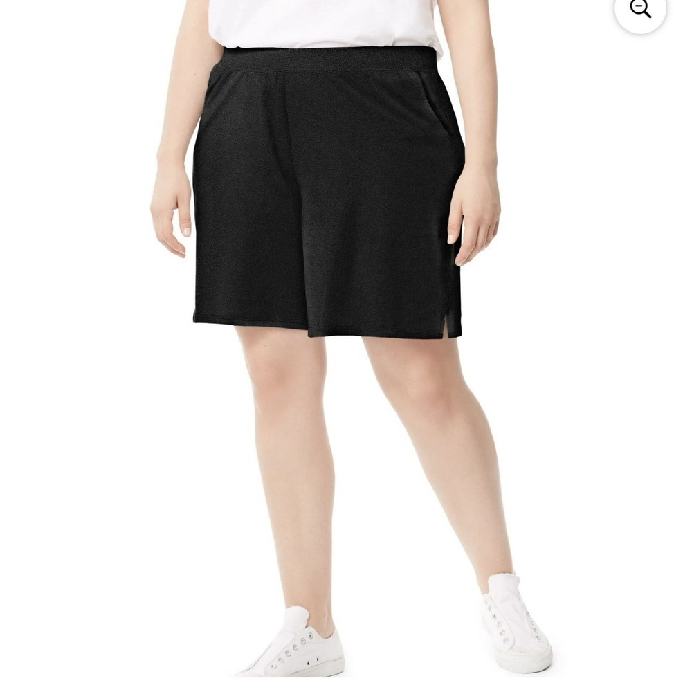 Lot (3) Just My Size Hanes Black Pull On Short Size 5X Jersey Pocket Knit Bundle